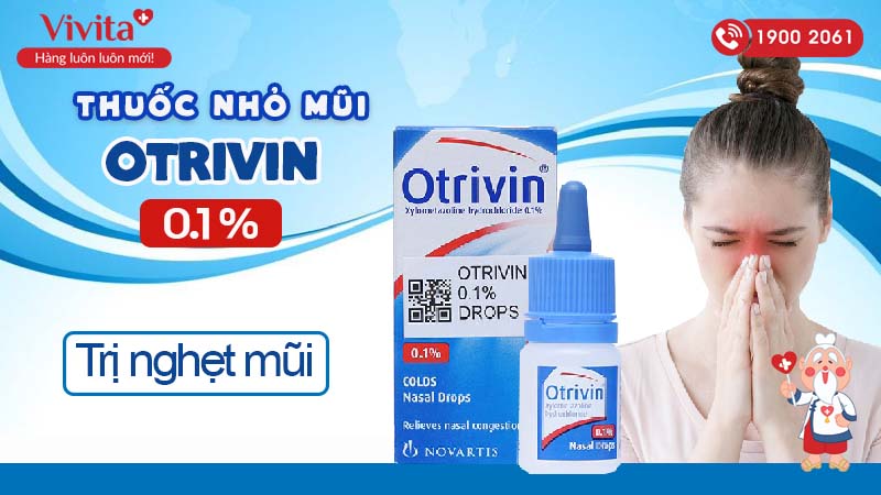 Thuốc nhỏ mũi giảm nghẹt mũi Otrivin 0.1% 