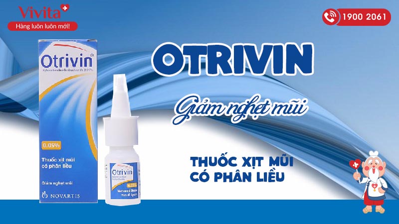 Thuốc xịt mũi giảm nghẹt mũi Otrivin 0.05% 