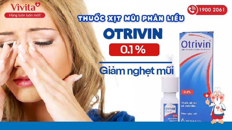 Thuốc xịt mũi giảm nghẹt mũi Otrivin 0.1% 