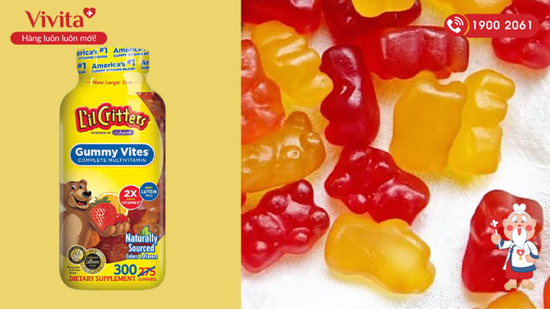 Kẹo Dẻo Gấu L’il Critters Gummy Vites Complete Multivitamin