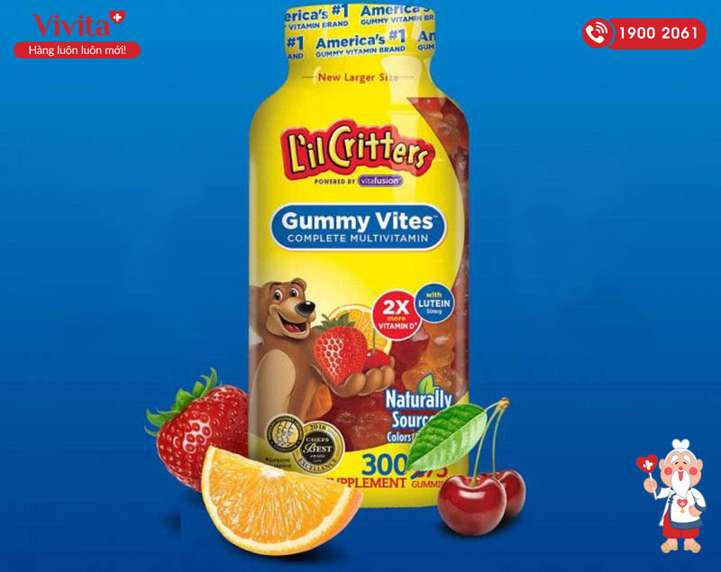 Kẹo dẻo cho trẻ biếng ăn của Mỹ L’il Critters Gummy Vites