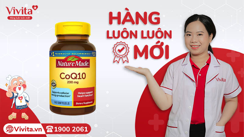 Mua Viên Uống Bổ Tim Mạch Nature Made CoQ10 200 mg chính hãng tại Vivita