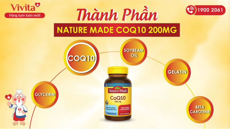 THÀNH PHẦN Nature Made CoQ10 200 mg