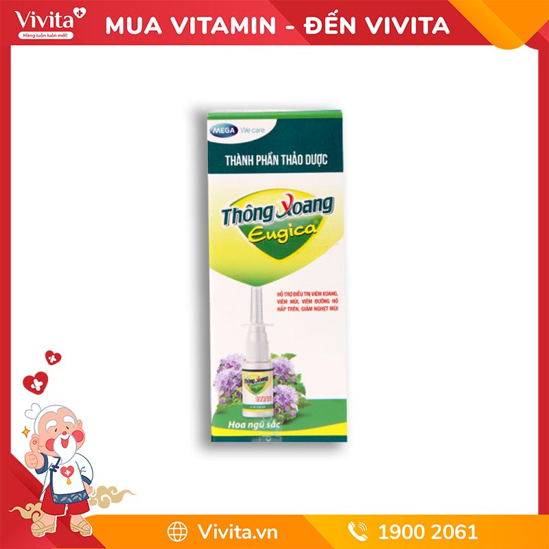 Chai xịt Eugica Hỗ Trợ Điều Trị Viêm Xoang Và Viêm Mũi Dị Ứng | Chai 15ml