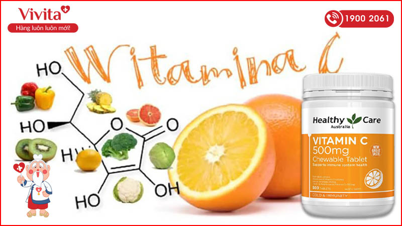 Viên Nhai Healthy Care Vitamin C 500mg