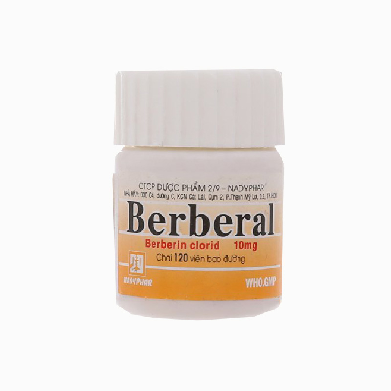 Thuốc trị tiêu chảy, kiết lỵ Berberal | Chai 120 viên