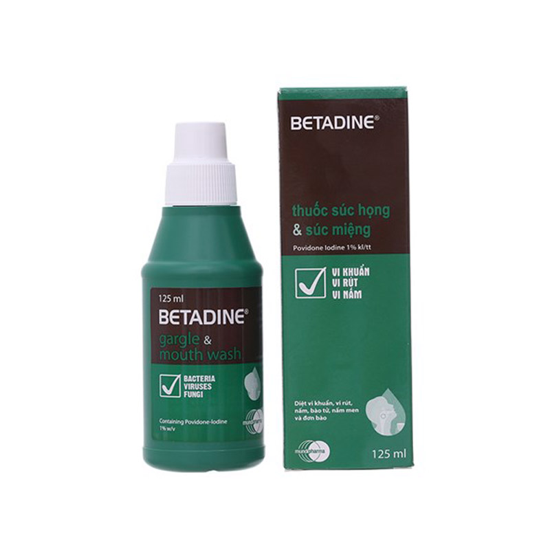 Thuốc súc miệng Betadine | Chai 125ml