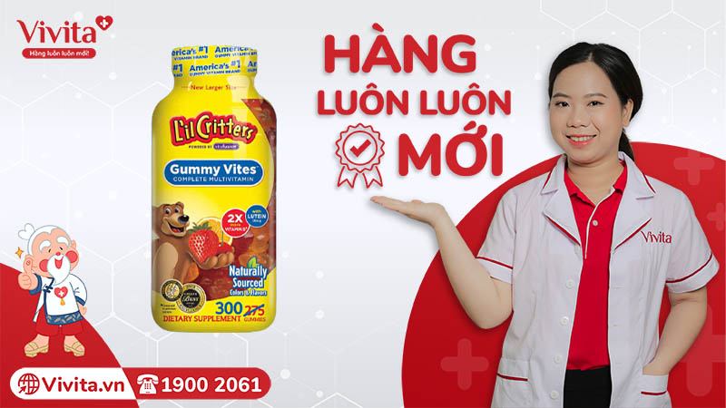 mua Kẹo gấu L’il Critters Gummy Vites Mutivitamin chính hãng tại Vivita