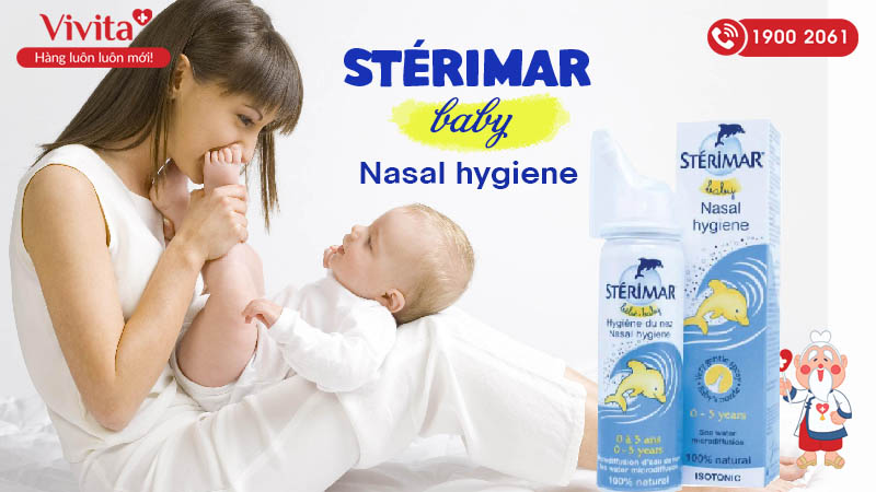 Nước biển xịt mũi cho trẻ em Stérimar baby