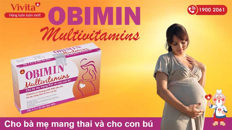Thuốc bổ cho phụ nữ có thai và cho con bú Obimin multivitamins hộp 30 viên