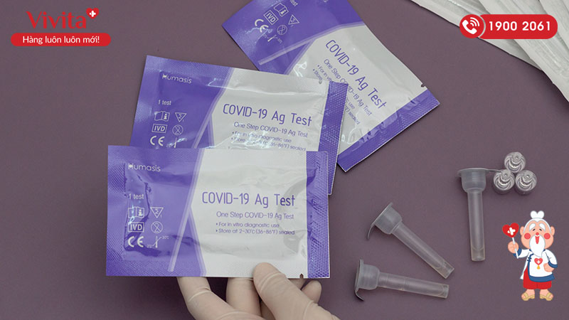 test xét nghiệm nhanh Humasis COVID-19 Ag Test