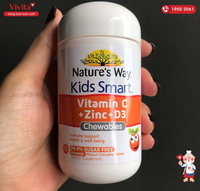 viên Nature's Way Kids Smart Vitamin C + Zinc + D3