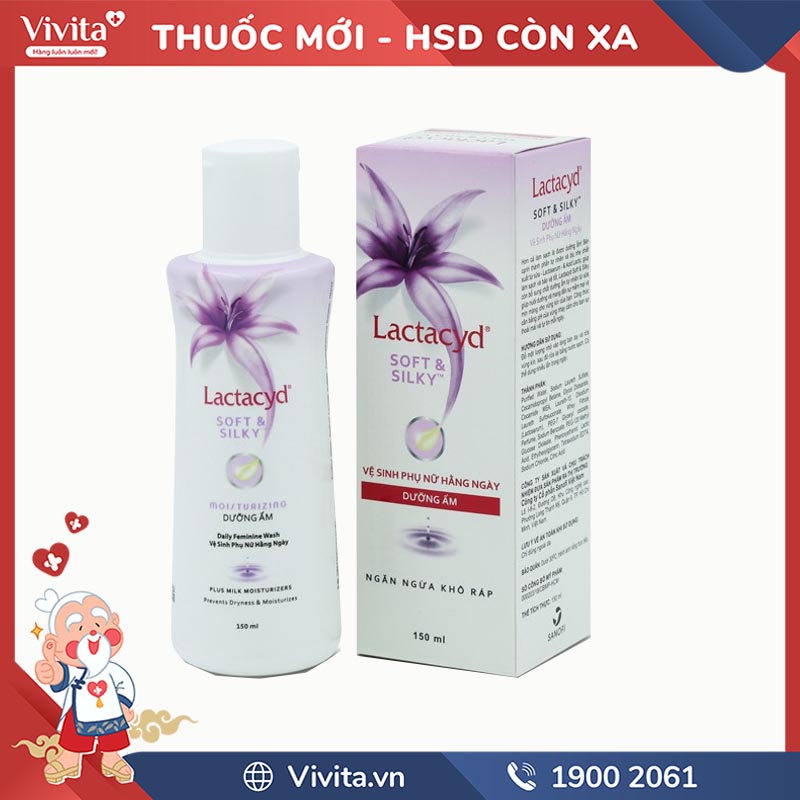 Dung dịch vệ sinh phụ nữ Lactacyd Soft & Silky | Chai 250ml