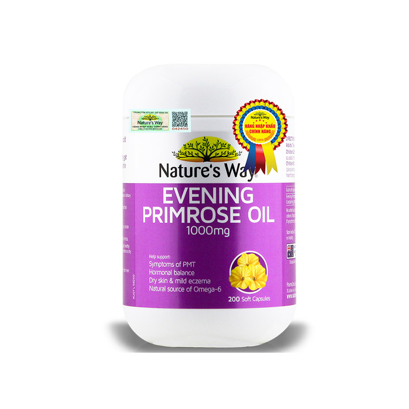 Viên Uống Tinh Dầu Hoa Anh Thảo Nature's Way Evening Primrose Oil 1000mg (Hộp 200 Viên)