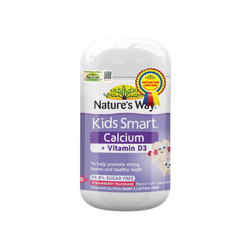 Nature’s Way Kids Smart Calcium + Vitamin D3 (Hộp 50 Viên)