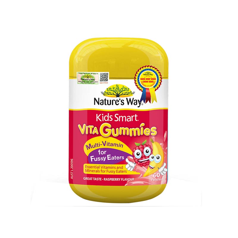 Nature's Way Kids Smart Vita Gummies Multivitamin For Fussy Eaters | Hộp 60 Viên