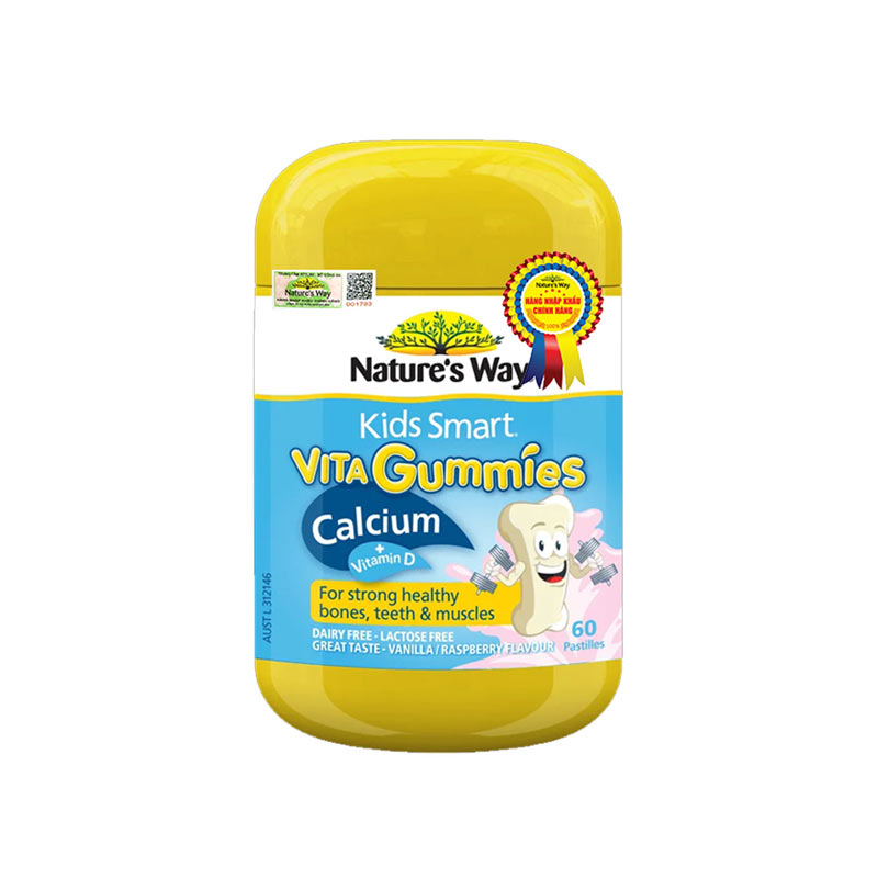 Nature’s Way Kids Smart Vita Gummies Calcium + Vitamin D (Hộp 60 Viên)