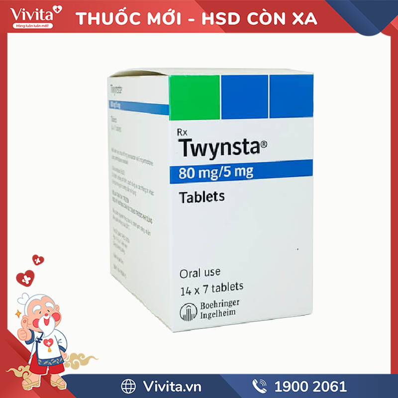 Thuốc trị tăng huyết áp Twynsta 80/5 mg | Hộp 30 viên