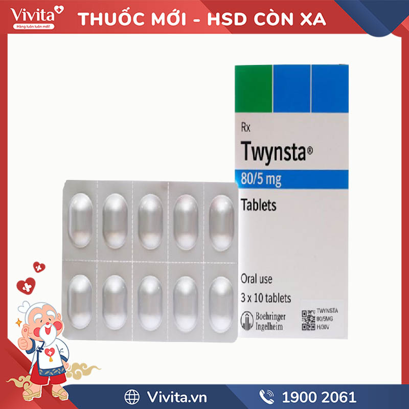 Thuốc trị tăng huyết áp Twynsta 80/5 mg | Hộp 30 viên
