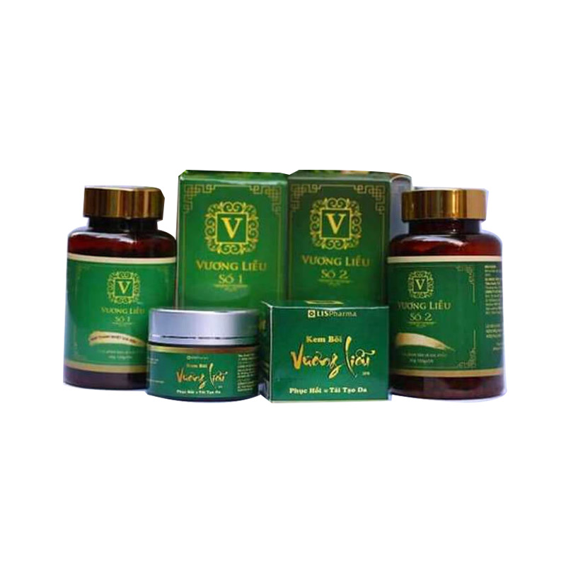 Bộ Vương Liễu Hỗ Trợ Điều Trị Viêm Da, Vảy Nến | Combo 2 Hộp Uống 100g + 1 Hủ Kem Thoa 30g