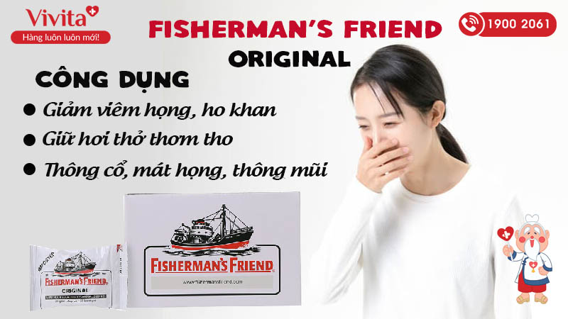 Công dụng của kẹo ngậm Fisherman’s Friend Orginal trắng
