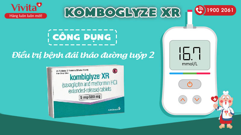 Công dụng (Chỉ định) của thuốc Komboglyze XR 5mg/500mg