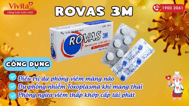 Công dụng (Chỉ định) của thuốc Rovas 3M