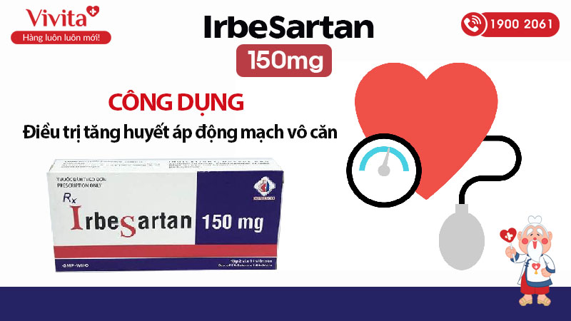 Công dụng (Chỉ định) của thuốc Irbesartan 150mg Domesco