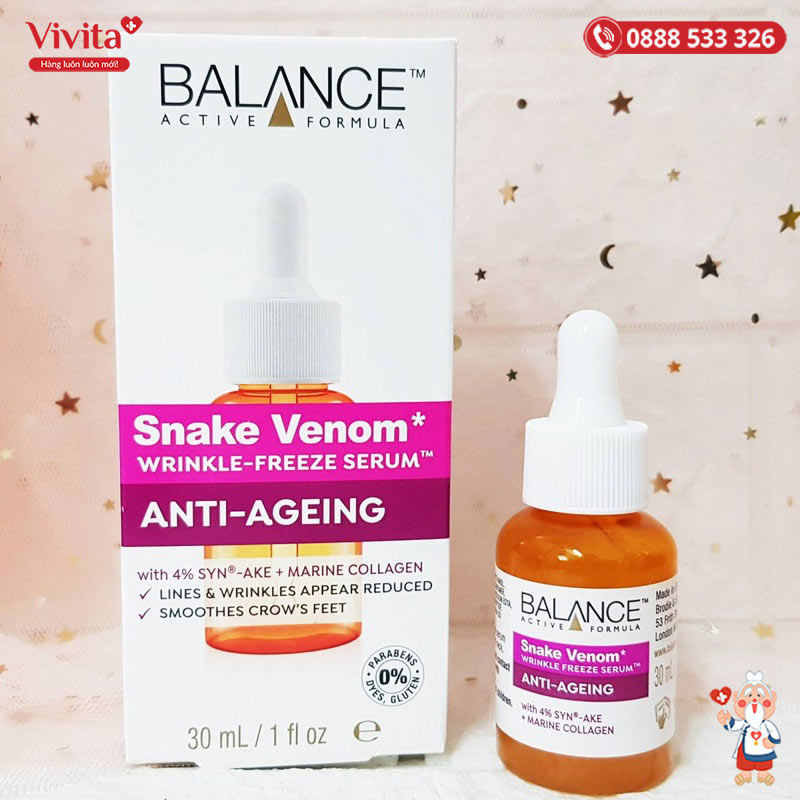 Balance Active Formula Snake Venom Wrinkle Freeze phù hợp phòng chống lão hóa sớm