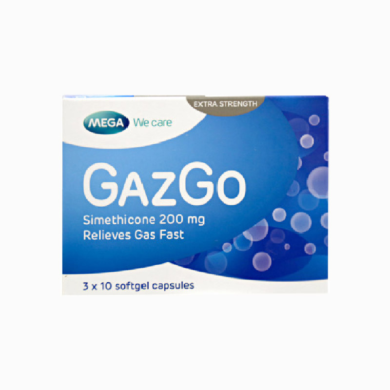 Thuốc trị đầy hơi, khó tiêu Gazgo | Hộp 30 viên