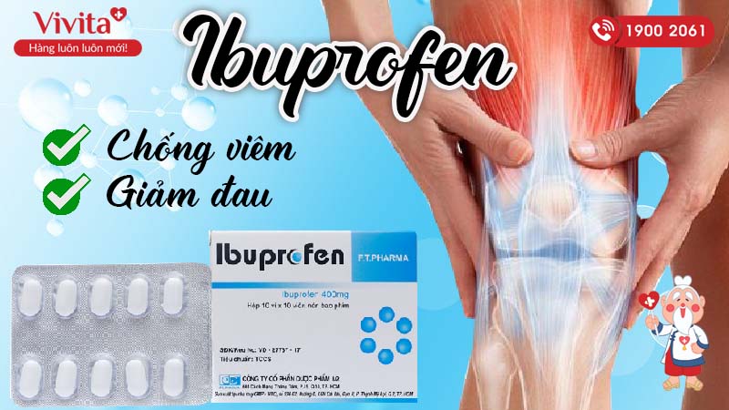 Thuốc giảm đau kháng viêm Ibuprofen 400mg FT.Pharma - VIVITA