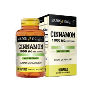 Viên Uống Tiểu Đường Mason Natural Cinnamon 1000mg | Hộp 100 Viên