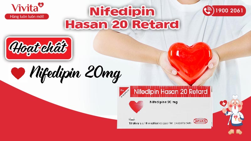 Thành phần của thuốc Nifedipin Hasan 20mg Retard