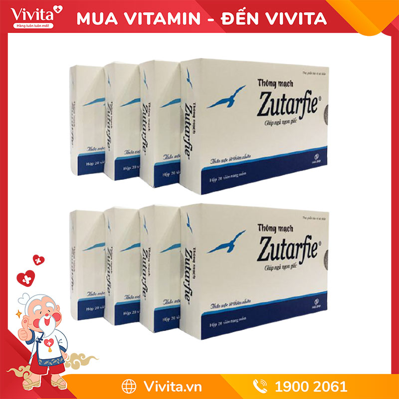 Combo 8 Hộp Thông Mạch Zutarfie Học Viện Quân Y | Hộp 20 Viên