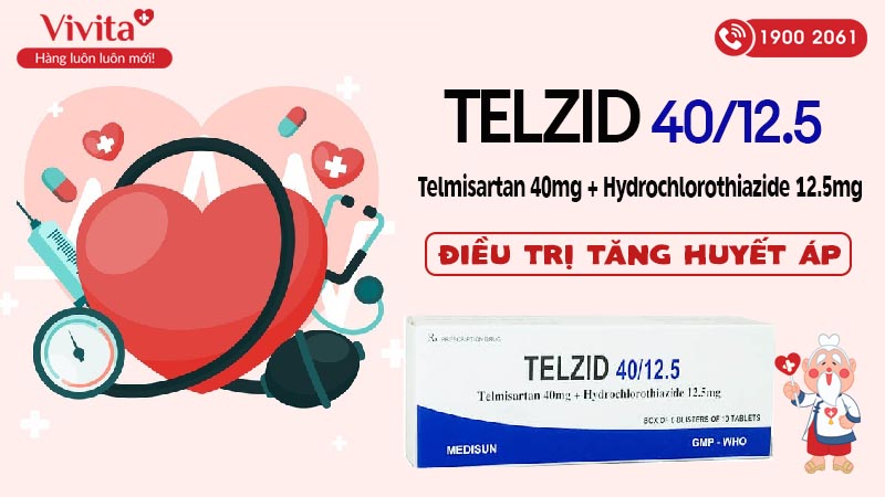 Thuốc trị tăng huyết áp Telzid 40/12.5