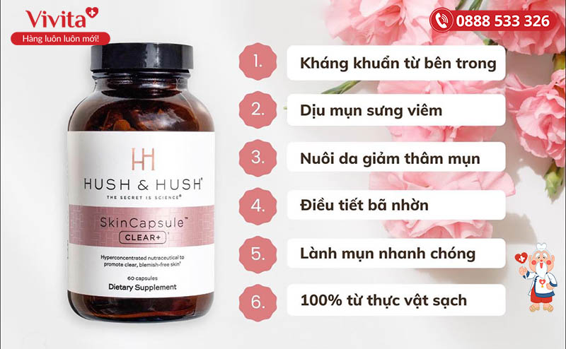 công dụng Hush & Hush Skincapsule Clear+