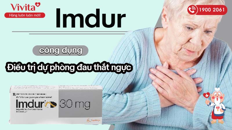 Công dụng (Chỉ định) của thuốc dự phòng đau thắt ngực Imdur 30mg