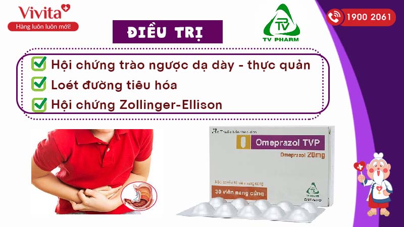 Công dụng (Chỉ định) của thuốc Omeprazol TVP