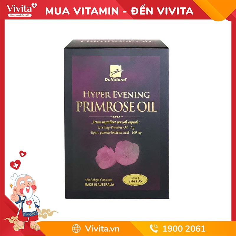 Tinh Dầu Hoa Anh Thảo Dr.Natural Hyper Evening Primrose Oil (180 Viên)