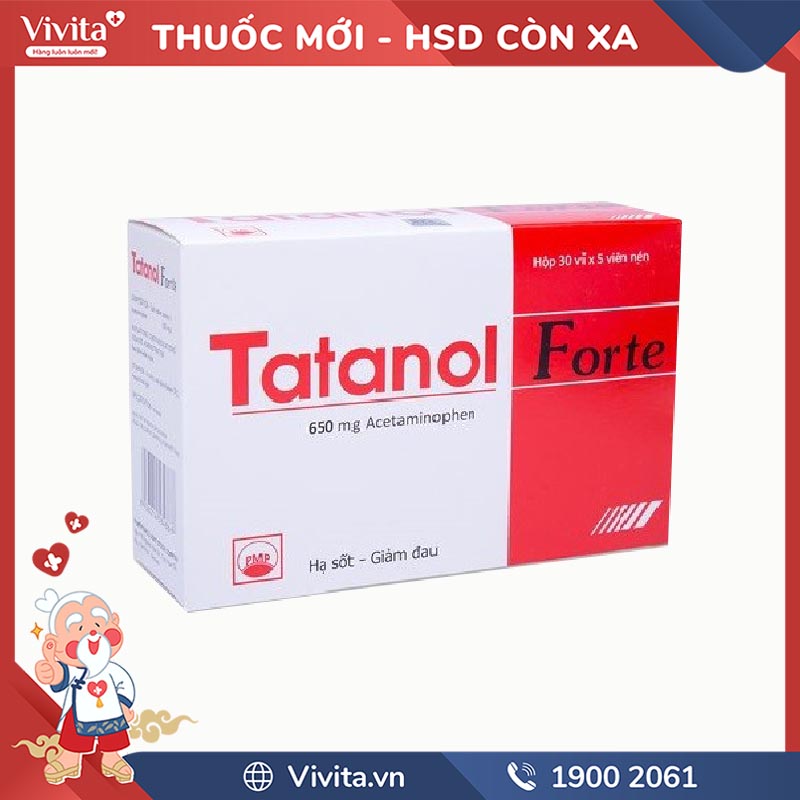 Thuốc giảm đau và hạ sốt Tatanol Forte | Hộp 150 viên