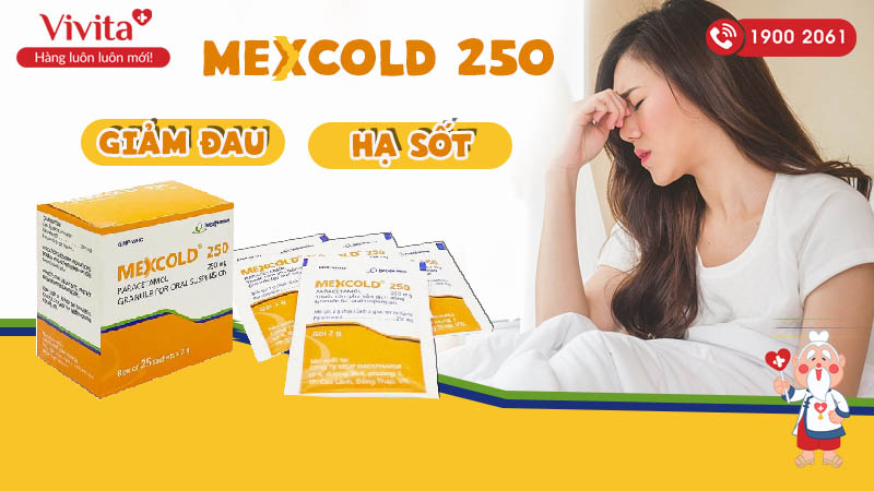 Thuốc giảm đau và hạ sốt Mexcold 250