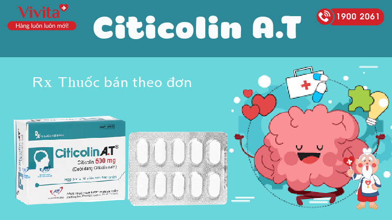 Thuốc trị parkinson Citicolin A.T