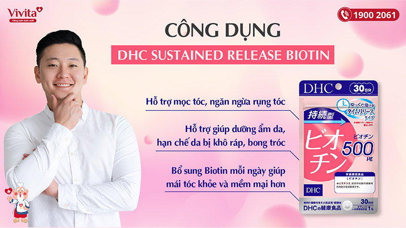 công dụng dhc sustained release biotin