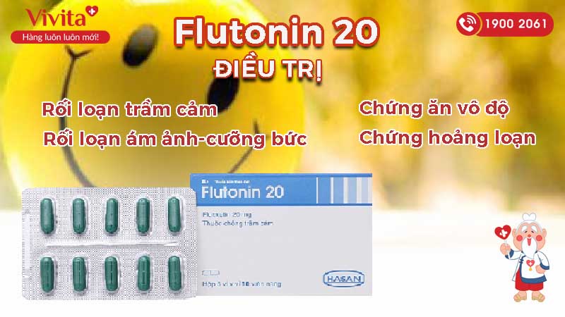 Công dụng (Chỉ định) của thuốc trị trầm cảm, loạn thần Flutonin 20mg