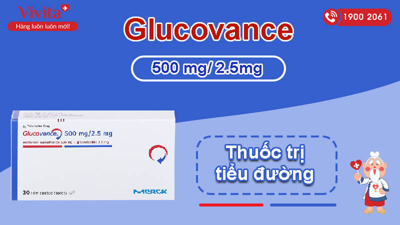 Thuốc trị tiểu đường Glucovance 500mg/2.5mg