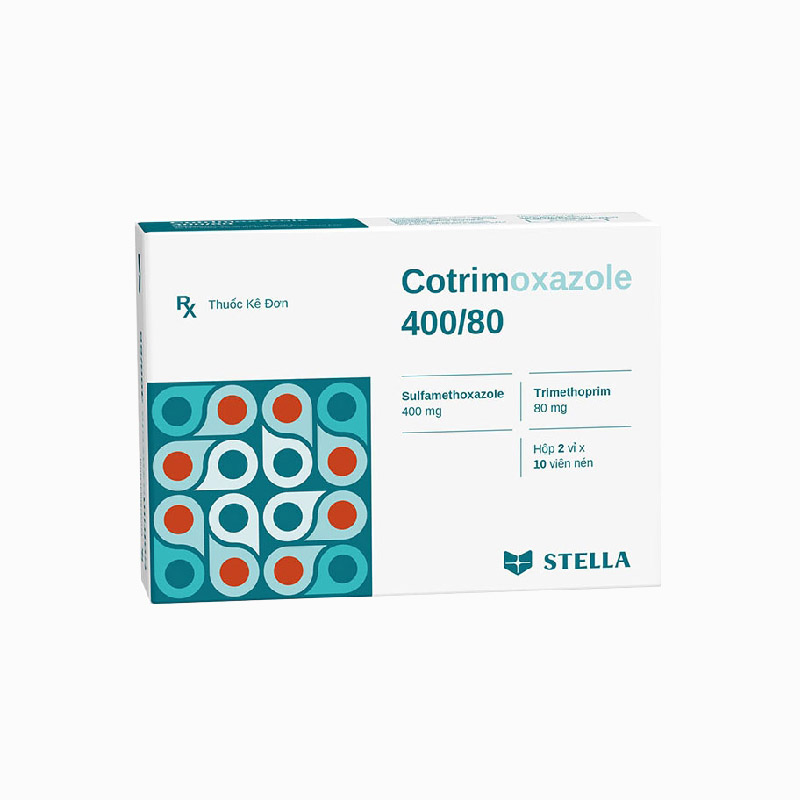 Thuốc kháng sinh trị nhiễm khuẩn Cotrimoxazole 400/80 | Hộp 20 viên