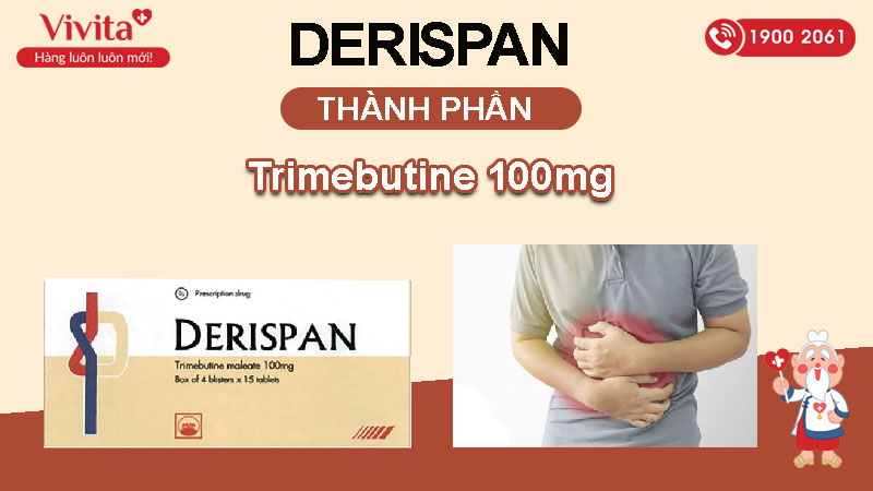 Thành phần thuốc chống co thắt cơ trơn Derispan 100mg PMP