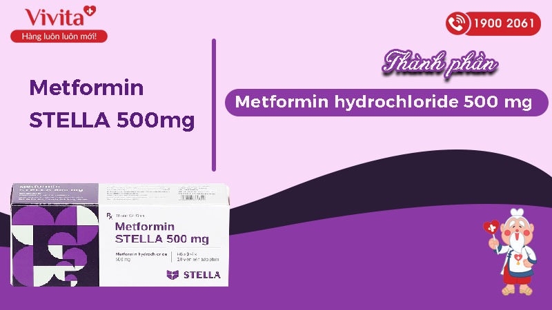 Thành phần Metformin Stella 500mg