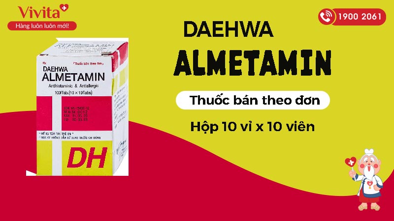 Thuốc kháng viêm, chống dị ứng Daehwa Almetamin Tab
