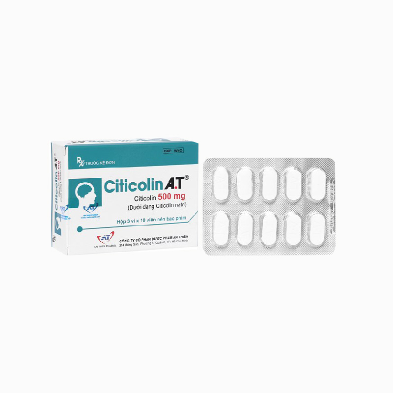 Thuốc trị parkinson Citicolin A.T | Hộp 30 viên